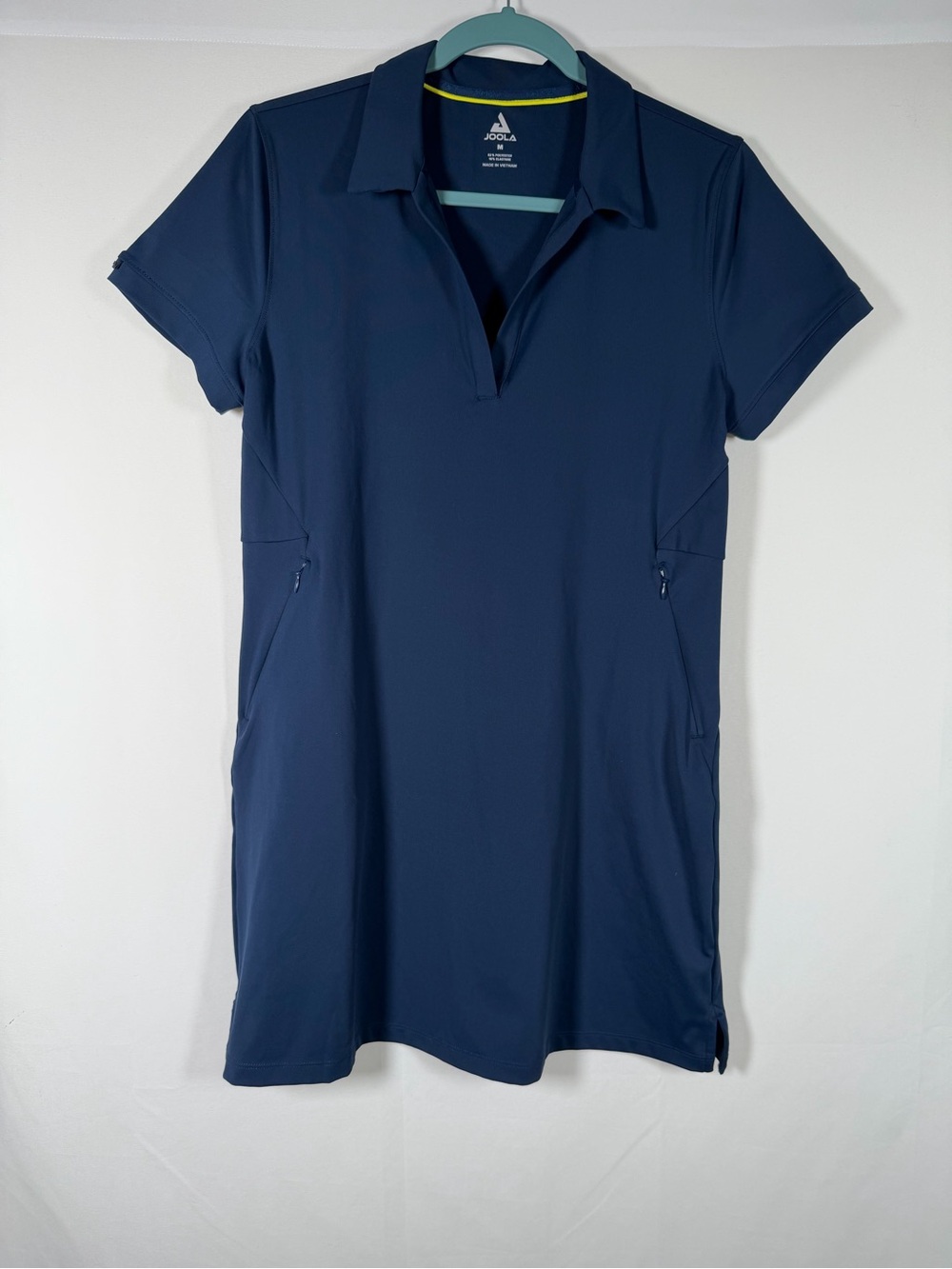 Joola Navy Polo Mini Dress with Side Zip Pockets - Pickleball, Tennis Prep, Golf